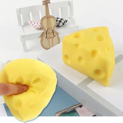 Simulated Triangle Cheese Squeeze Toy Stress Relief Cheese Fidget Toy Slow Rising Simulation Food Pinch Sensory Toy