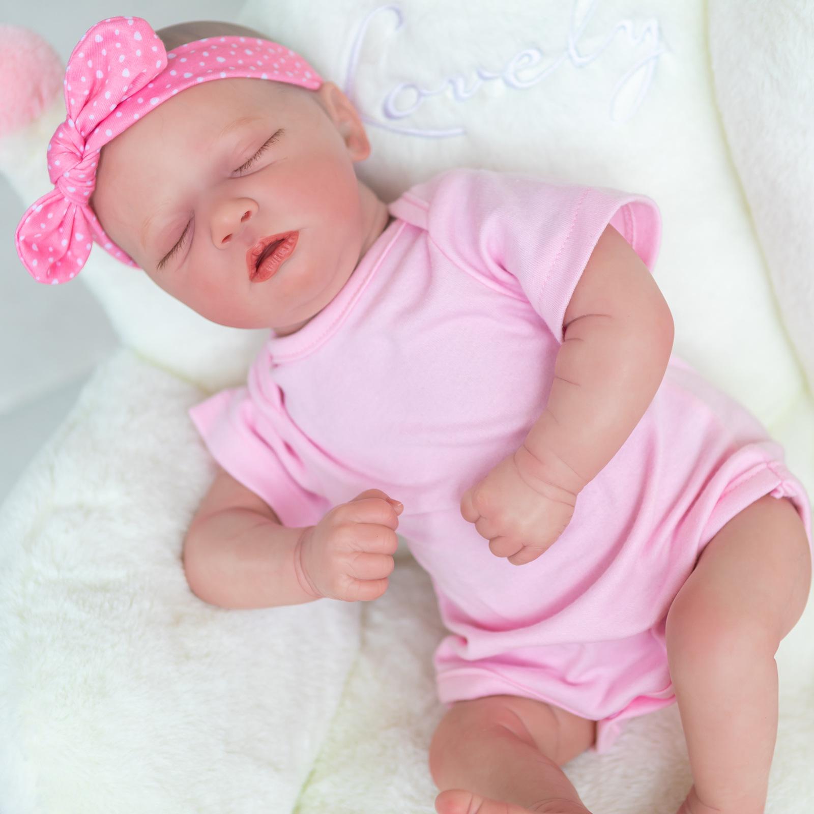 

Реалистичная 48 см кукла-реборн Skya, мягкая тканевая имитация тела, куклы с закрытыми глазами, реалистичная кукла-реборн для малышей, детский игровой домик, игрушка в подарок 19 inches