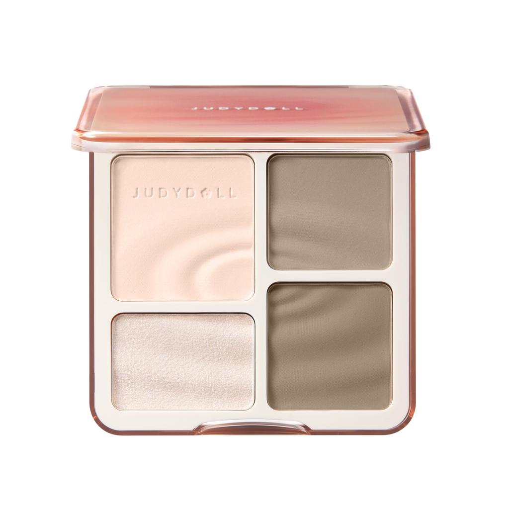 Official JUDYDOLL Japan Merihari Master Palette Renewal Chinese Cosmetics Highlighting Shading 3D Slimming Cool (#01N Tone)