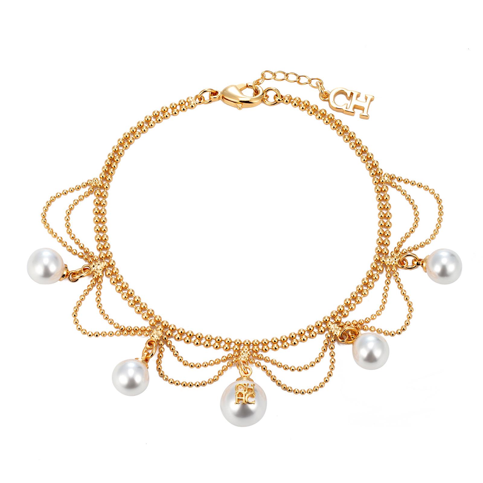 French Fashion Pearl Pendant Clavicle Necklace - Elegant and High-End Design