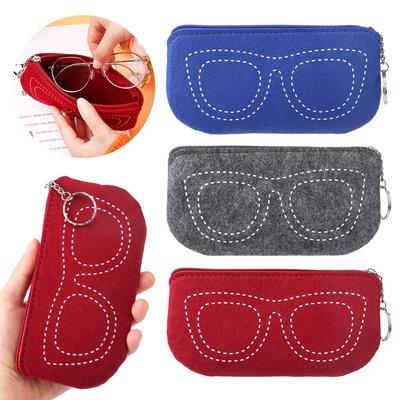 Unisex Reißverschlusstasche Lesebrillen-Hülle Brillenetui Brillenbox Sonnenbrillen-Tasche