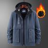 Hooded Cotton-padded Clothes Men's Casual Velvet Thickened Warm Multi-functional Jacket Autumn and Winter Windproof Three-in-one Jacket