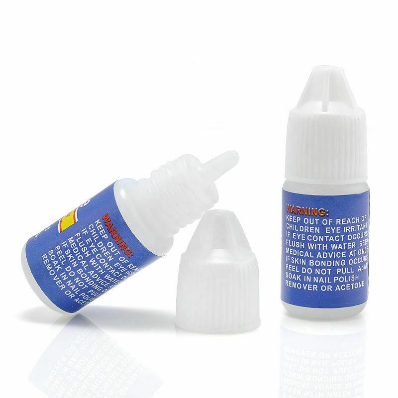 3 Bottles Acrylic Nail Art Glue French False Tips Rhinestones Gems Manicure Tool Fake Nail Glues