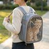 Breathable Pet Carrier Backpack Large Capacity Cat Transport Backpack  Outdoor Activities