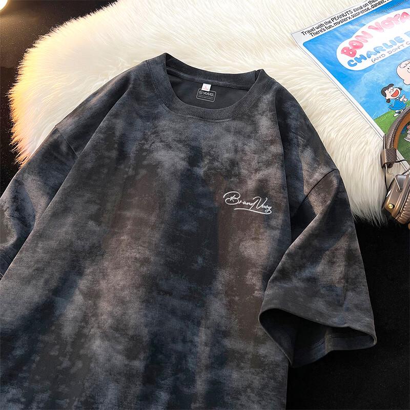 VUUG Men's American Retro Tie-Dye Cotton T-Shirt