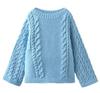 Women'S Crew Neck Flared Sleeve Knitted Loose Sweater