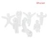 3/8Pcs 3D Printed Human Figurine Ornament Diy Paintable Mini Human Figure Statue Model For Desk Decorative Display Toys