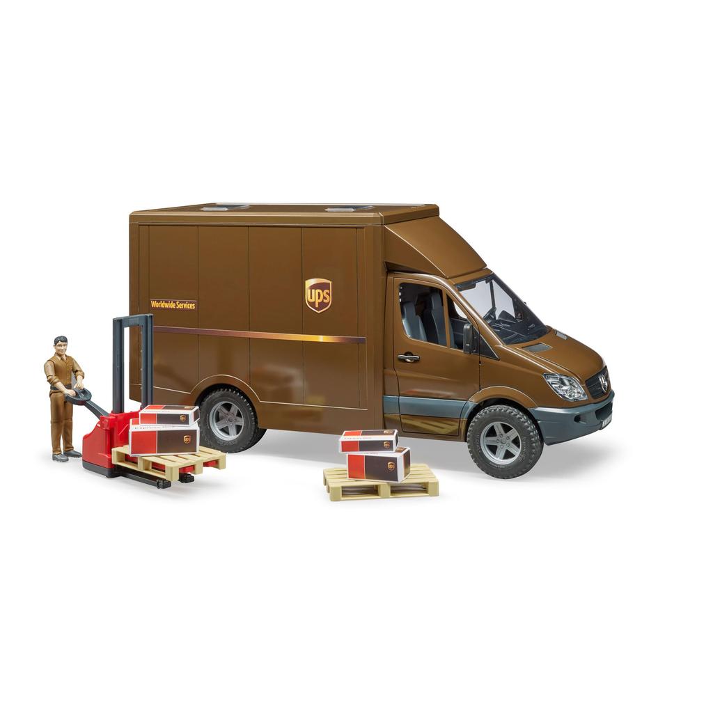 BRUDER MB UPS & Forklift (with Figure) BR02538