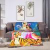 Aladdin Jasmine Cartoon Blanket  Warm Fluffy Plush Throw Blanket For Couch Bed Decorative Flannel Bedspread Bed Cover