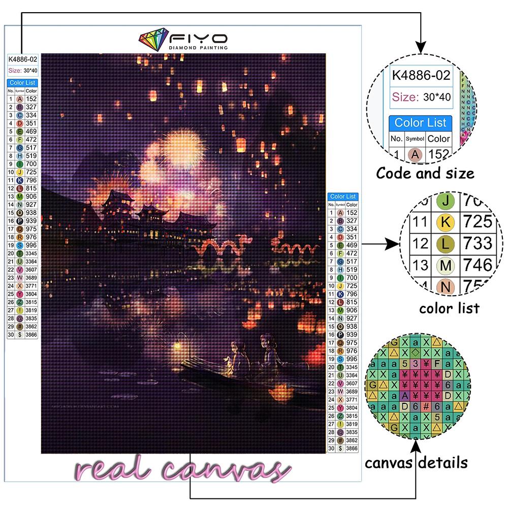 5D Diamond Painting Thaise Lampion And Lotus Flower Light DIY Diamond Embroidery Rhinestone Home Decoration