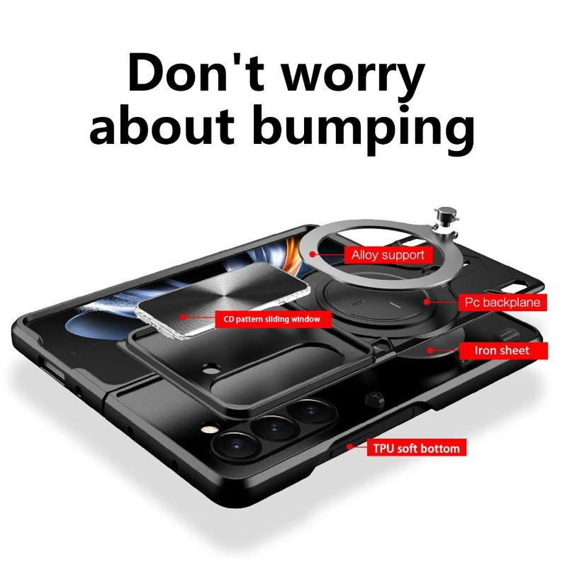 For Samsung Galaxy Z Fold 7 Case Stand Holder Slide Lens Protection Shockproof Heavy Duty Armor Cover for Samsung Z Fold7 6 5 4
