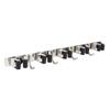 Mop and Broom Holder Wall Mount 304 Stainless Steel 5 Slots 4 Hooks Broom Hanger for Garage Laundry Room Closet Wall