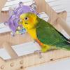 Bird Swing Wooden Rotatable Perch Bird Cage Accessories For Pets Hummingbirds Backyard Play Enrichment Exercise Climbing