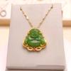 Buddha Necklaces Amulet Chinese Style Maitreya Jewelry All-match Sweater Chain
