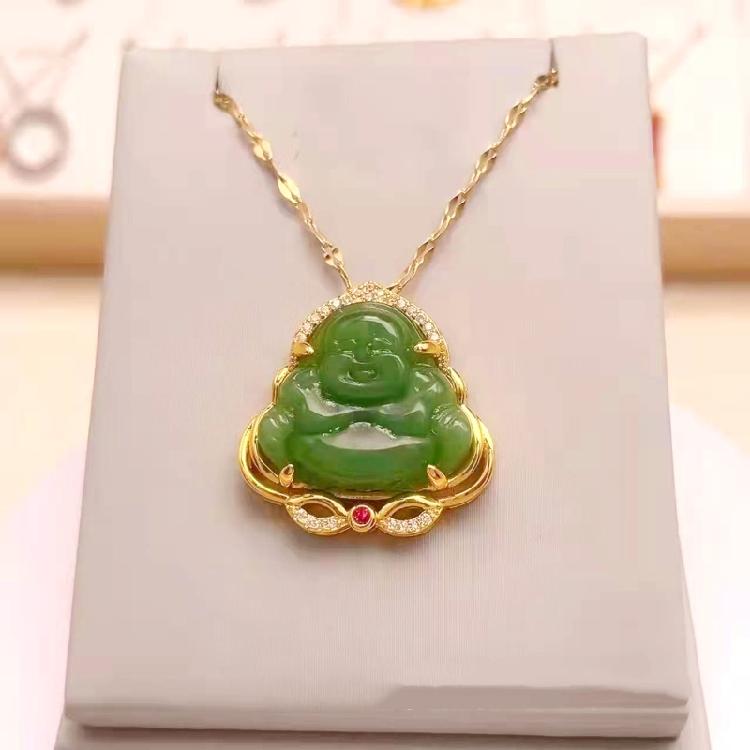 Buddha Necklaces Amulet Chinese Style Maitreya Jewelry All-match Sweater Chain