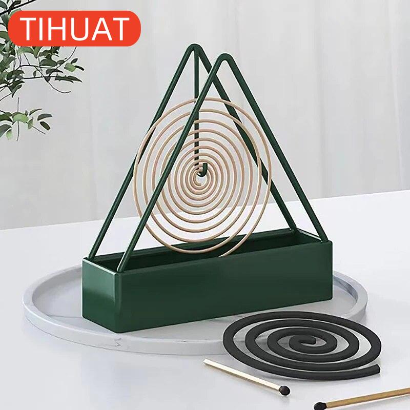 Iron Plastic Mosquito Coil Holder and Incense Burner Frame Incense Holders Modern Mosquito Repellent Incense Holder for Home Bedroom Patio