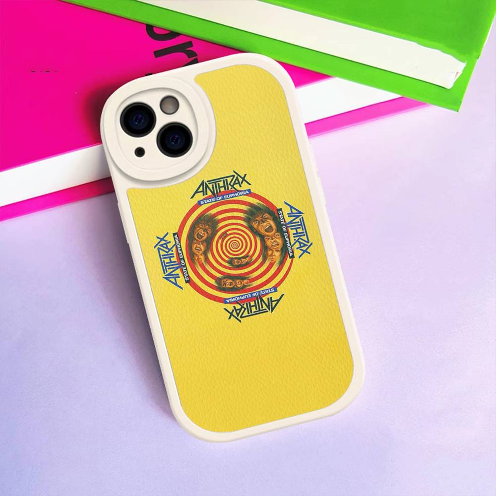 A-ANTHRAX Band Phone Case For IPhone 16 15 14 13 12 11 Pro Max Plus Leather Cover 11 pro max