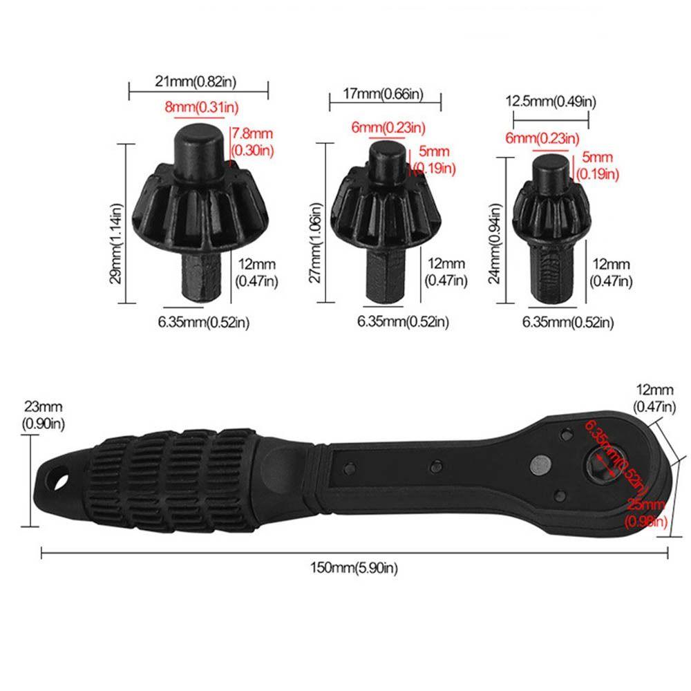 Double Head Drill Key Chuck Quick Disassembly Ratchet Spanner Ratchet   Drill Chuck  Hand Tool
