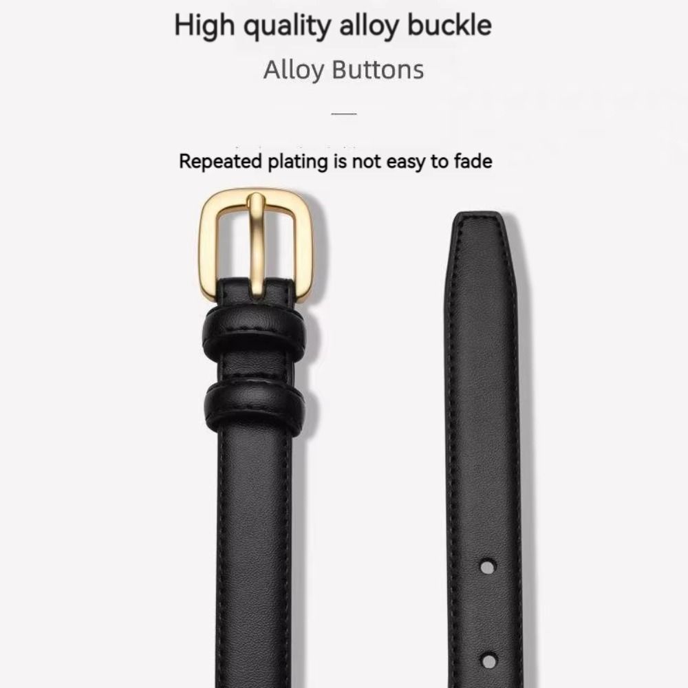 Black Needle Buckle PU Leather Waist Belt Strap Korean Style Waistband Leather Fashion Belt  Ladies