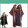 One Piece Trafalgar D Water Law Cosplay Authentisches Kimono Robe Umhang Set für Comic Con