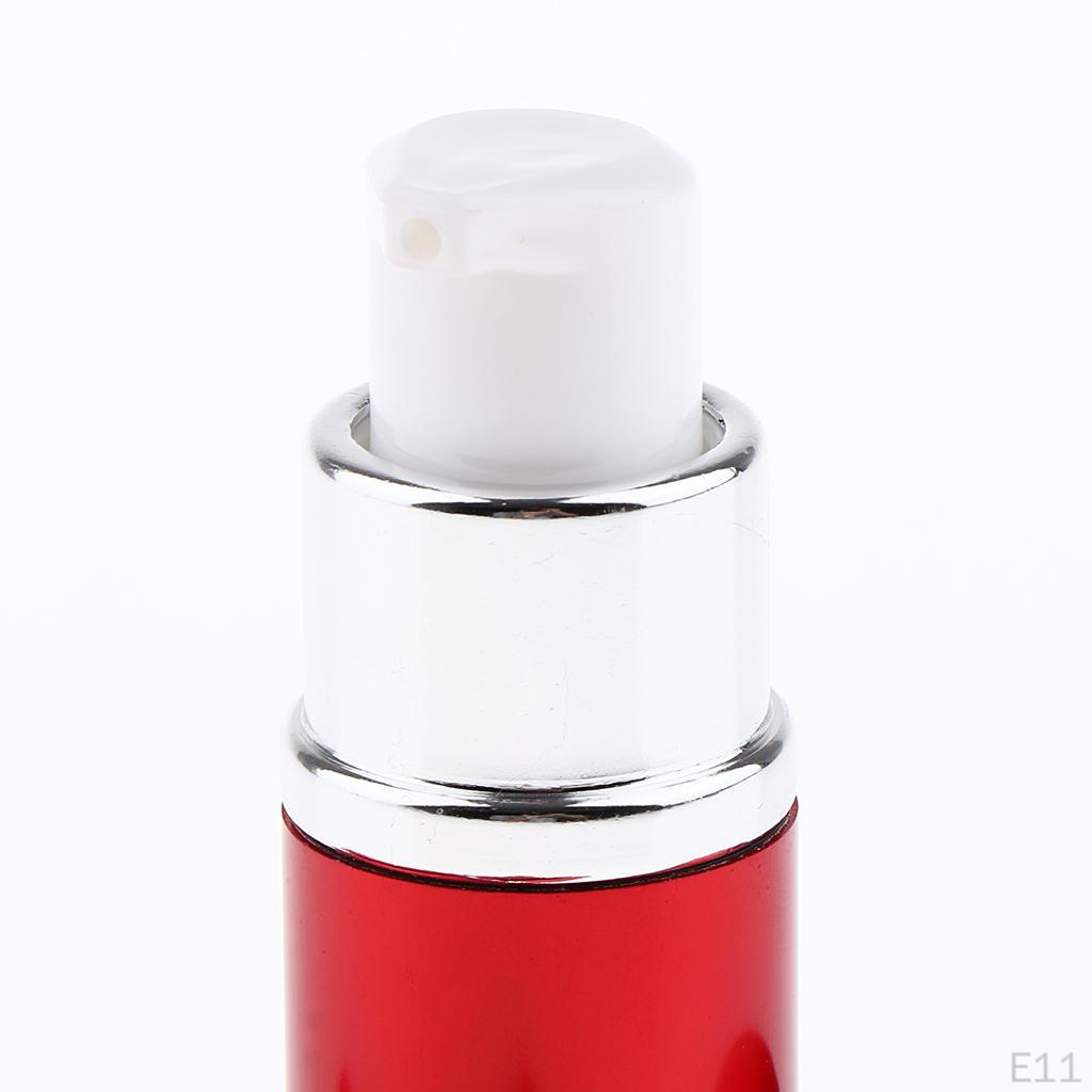 0ml Empty Mini Glass Bottle with Pump Small Container Refillable for Cosmetics, Mixes, Samples