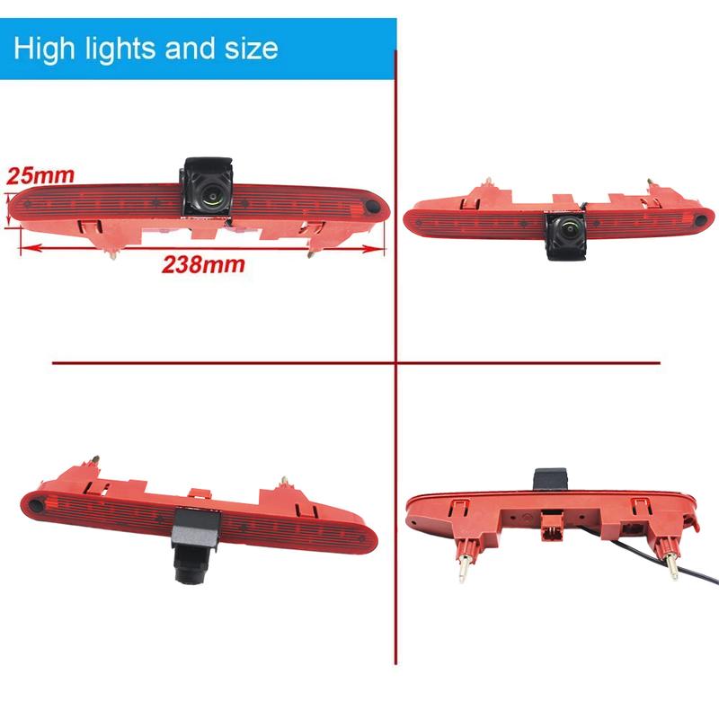 Parking Car Rear View Backup Camera 3Rd Brake Light for Peugeot Partner 2 Tepee Rifter Citroen Berlingo 3 4 B9 Kasten