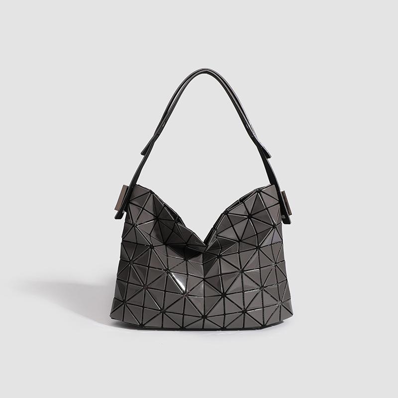 Trendige japanische neue Achseltasche Lässige und vielseitige Pendeltasche Geometrisches Diamantmuster Große Kapazität Einzelne Schulter Handtasche