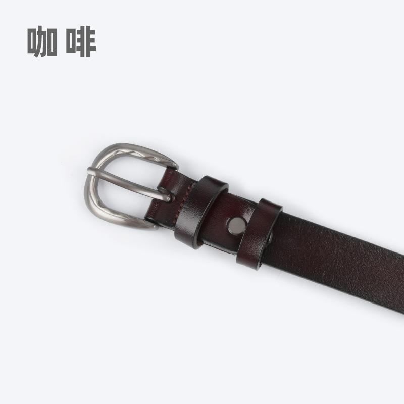 

Женский ремень из коровьей кожи, женский ремень из натуральной кожи, женский классический простой повседневный ремень для брюк, джинсов, женский ремень высокого класса 105cm кофейный