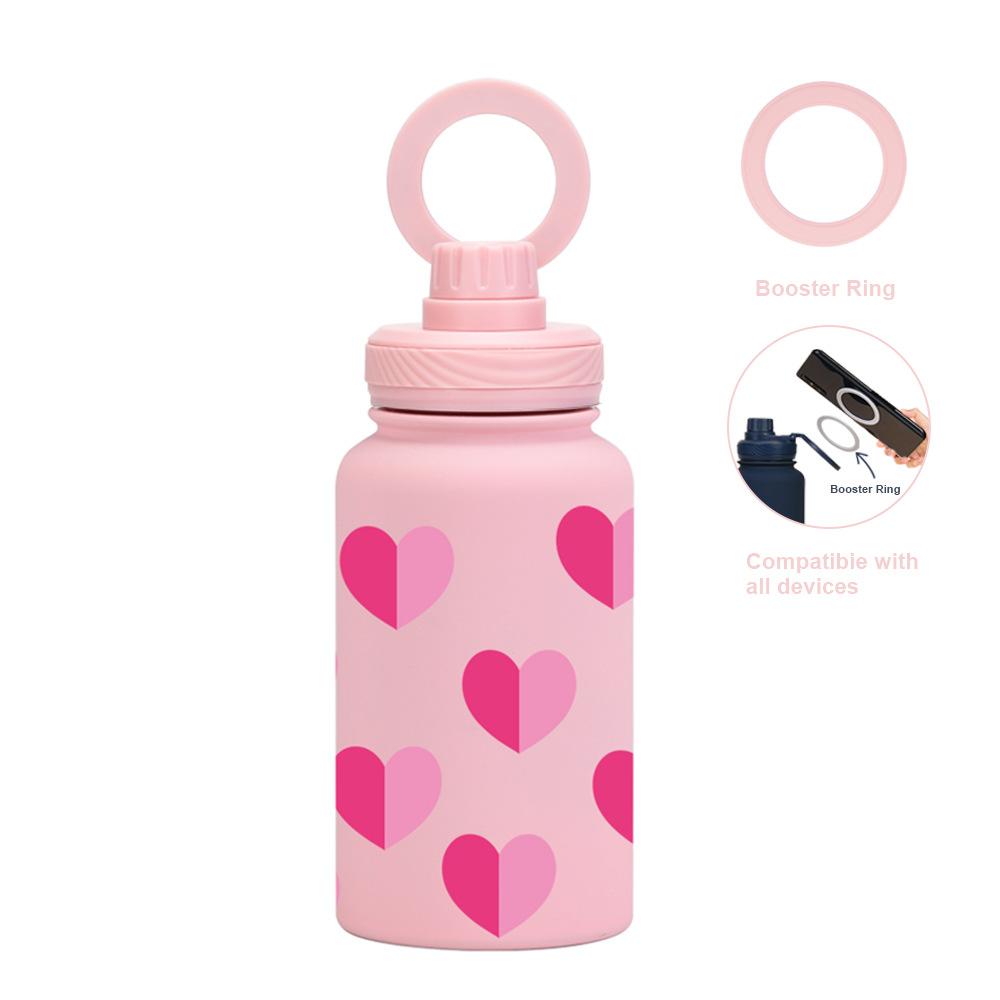 650Ml Large Mouth Thermos Cup Stainless Steel Sports Water Cup Mobile Phone Magnetic Suction Bracket With Printed Water Cup