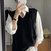 Korean Style Cable Knit Vest Women Autumn Winter Loose Slimming Waistcoat Versatile Top