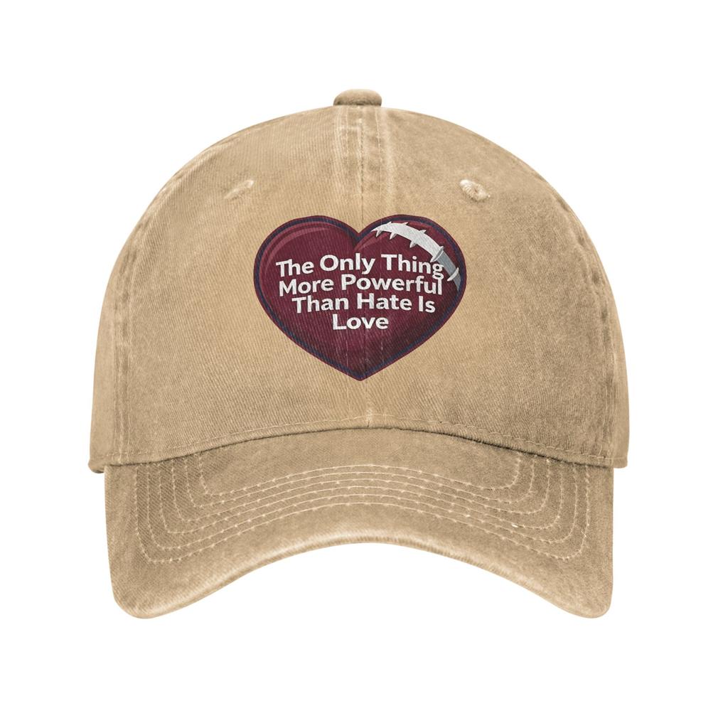The Only Thing More Powerful Than Hate Is Love Sun Baseball Cap Fashion UnisexTeens Washed Hats Adjustable Baseball Caps
