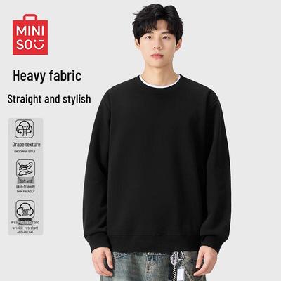 MINISO Unisex Loose-Fit Heavyweight Pullover Sweatshirt