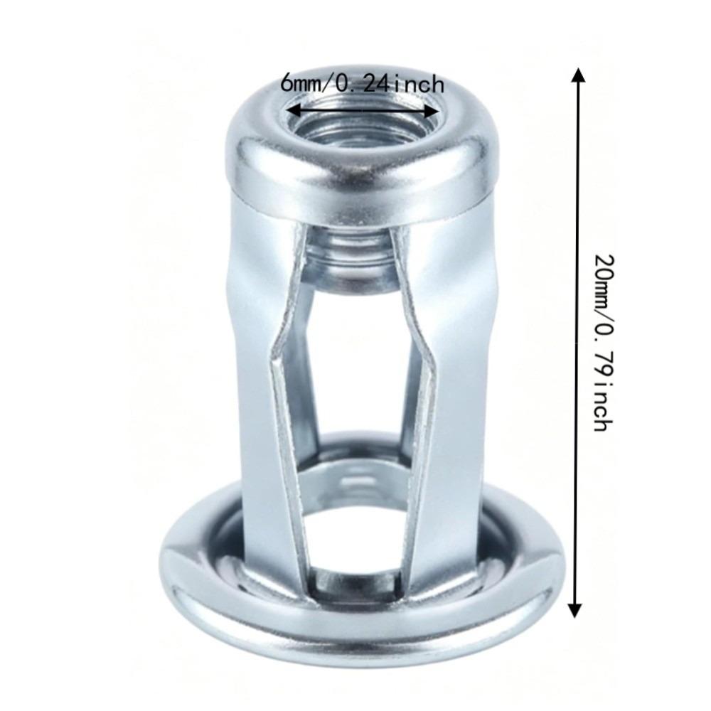 25PCS Durable Petal Nut Flat Head Rivet Nut Convenient Jack Nut Plastic Polywood