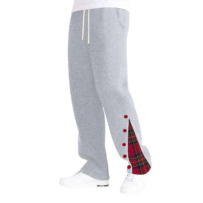 Large Size Straight Trousers Men's Trousers Trousers Autumn and Winter Basketball Button Casual Sports Jogging Sweatpants