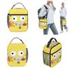 Funny Smiling Friends Cartoon Thermal Insulated Lunch Bag for Work Adult Black Comedy Portable Food Bag Thermal Cooler Lunch Box