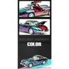 Classic 1/32 Benz 300SL Electroplated Version Alloy Diecast Metal Model Sound Light Pull Back Toy Miniatures Vehicle Ornament Gifts