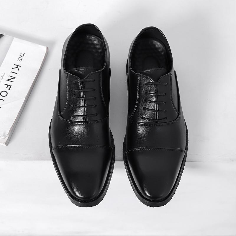 Fashion Men's Platform Leather Shoes 2024 Oxford Fashion Trend Loafer Men's Casual Comfortable Breathable Business Shoes Spring Summer