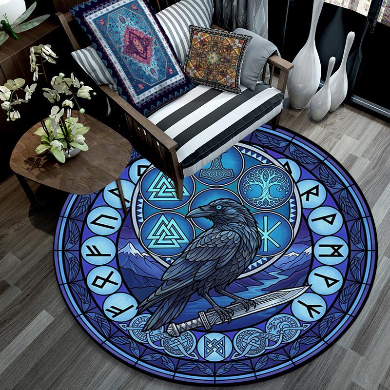 Boar Mythology Round Area Rug Under Office Chairs Bedroom Living Room Home Decor