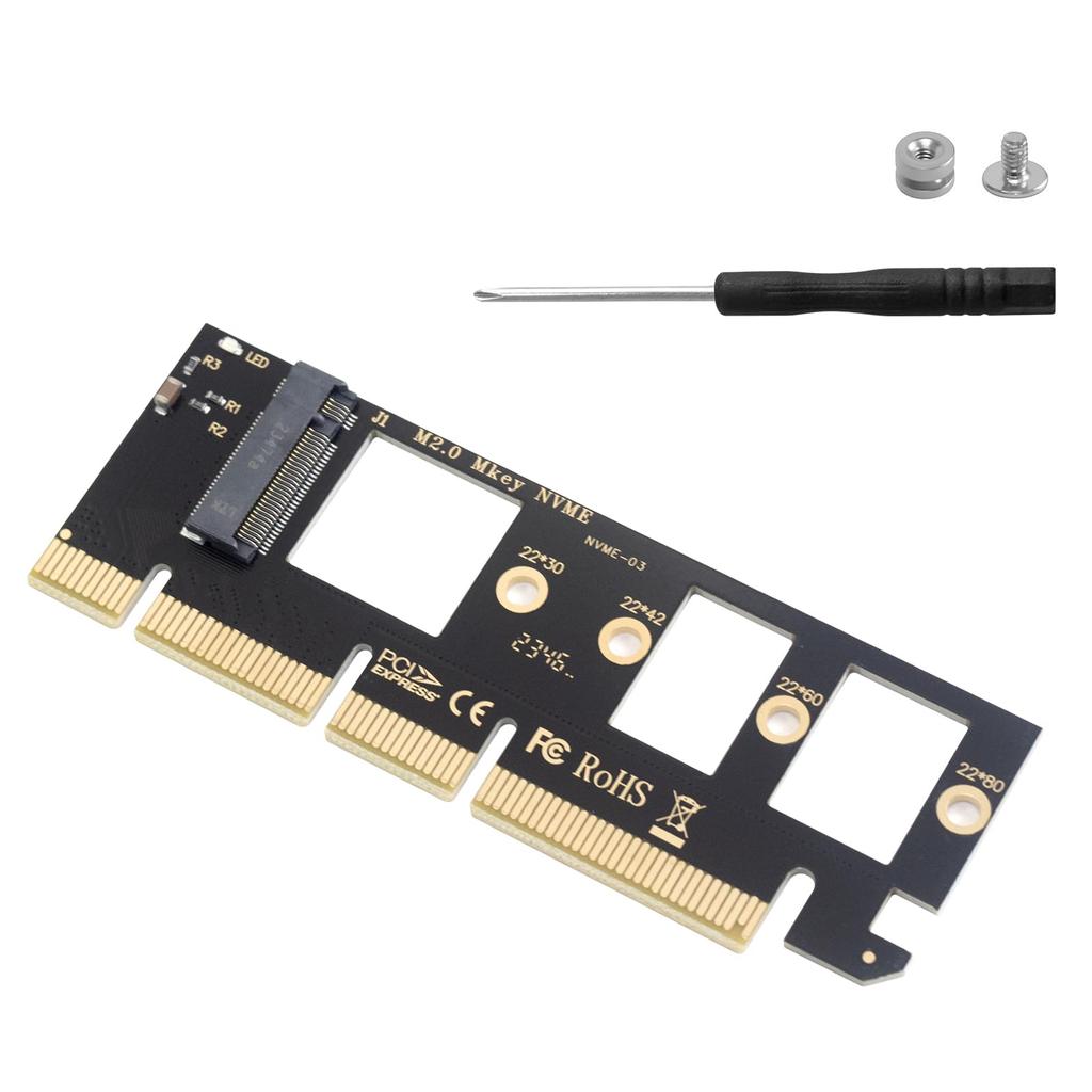 Duttek M2 PCIE Converter Adapter NVME X16 NVME PCIe X4 Adapter for NVMe Solid State PCIE X16 NVME Protocol Expansion Card M.2 PCI-e 4.0