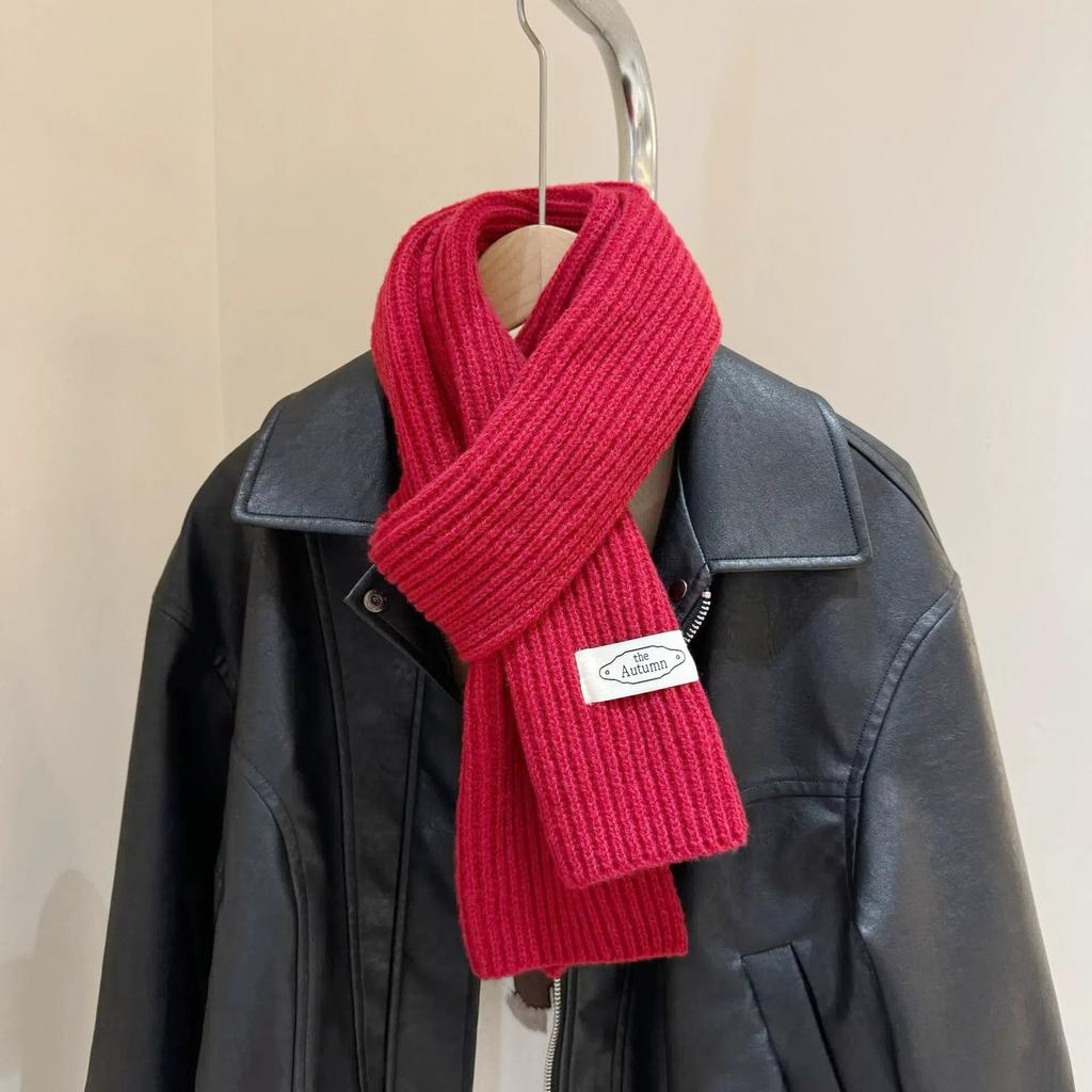 Winter Scarf for Men and Women Same Style  Solid Color  Striped Soft Knitted  Versatile  Fashionable  Simple  Versatile  Warm Scarf