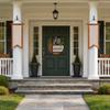 Artificial Plant Welcome Sign Bow Knot Wall Art Garlands Door Wreath  Outdoor Decor