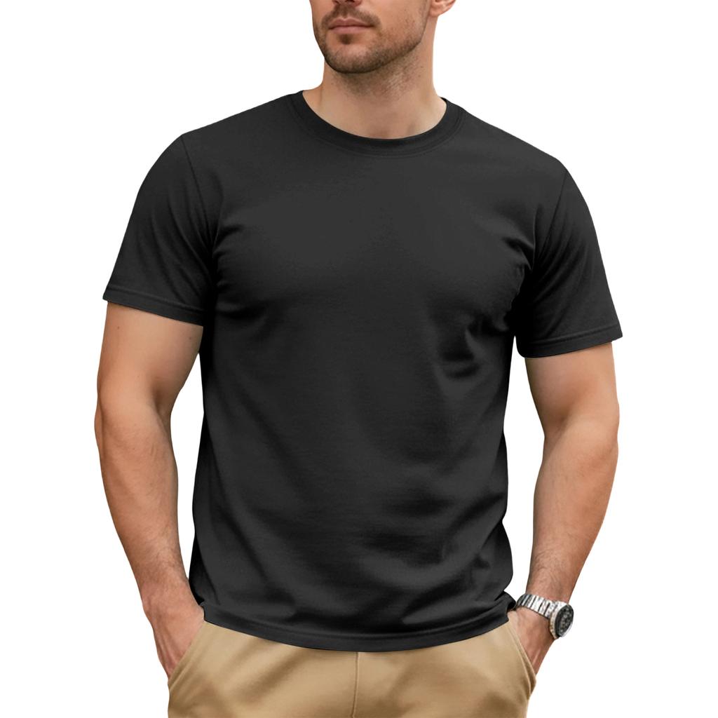 Men's  Leisure  Sports  Trend  Round  Neck  T,Shirt  Short  Sleeves