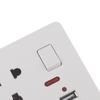 Universal Wall Socket With Led Light Switch 5 Hole Usb Wall Power Socket