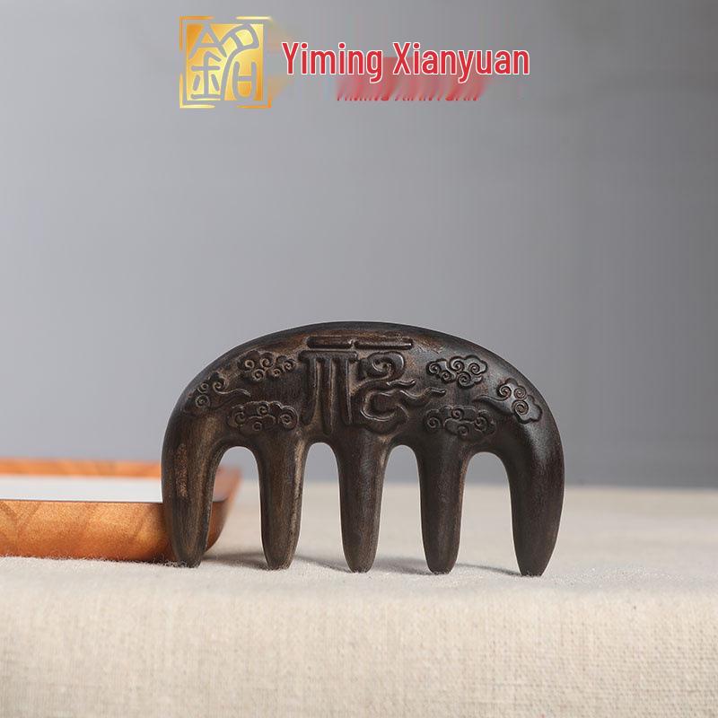 Dala Gan Agarwood Meridian Massage Comb - Creative Wood Carving for Portable Head Massage