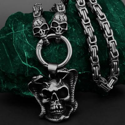 1pc Retro Gothic Men's Necklaces, Skull Pendants, Ghosts, Hip-hop Bicycles, Punk Jewelry, Men's Jewelry Shelter Gifts, Jewelry for Men and Women