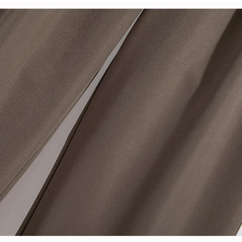 Plus Size Women's Trousers Spring and Autumn Drawstring Wide Leg Pant Suit Trousers Draped Casual Straight Trousers