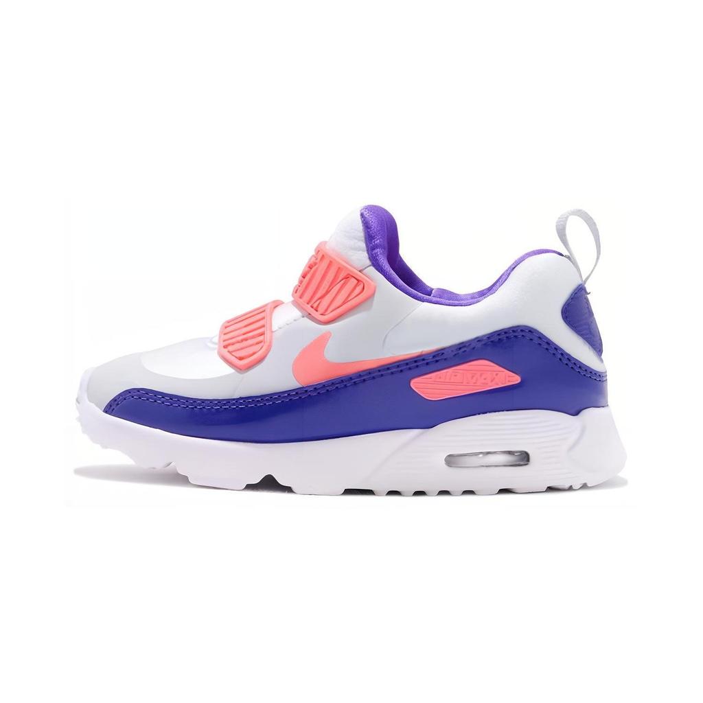 Nike Air Max Tiny 90 Comfortable Low top Kids' Running Shoes White Blue Orange Children Aged 3 7 Years Old 881926-005