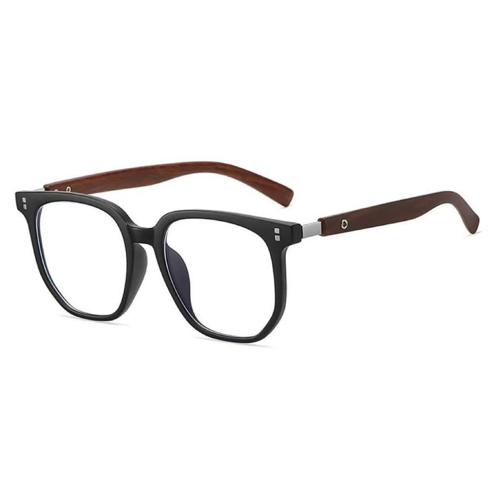 0~ -600 TR90 Neutral Myopia Glasses Wood Grain Metal Frame Anti Blue Light Comfortable Nose Pads Durable Hinge Myopia Glasses