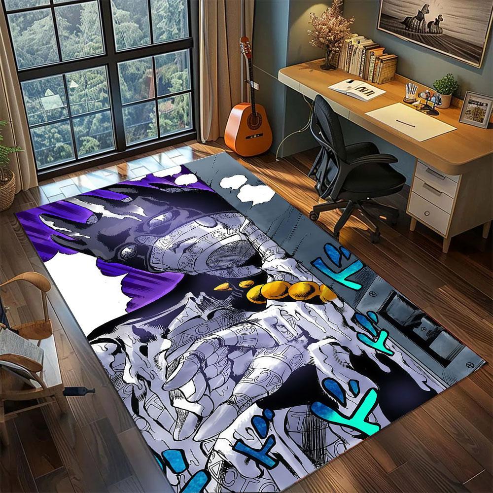 JoJo Golden Wind Carpet for Living Room Bedroom Home Decor Cool Movie Mat Play Floor Mat