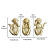 3pcs/set Miniature Monkey Figurines Home Decorative Ornament Crafts Home Bedroom Dormitory Dormitory Decor Crafts Miniatures